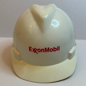 Exxon Mobile White Hard Hat sz: MEDIUM